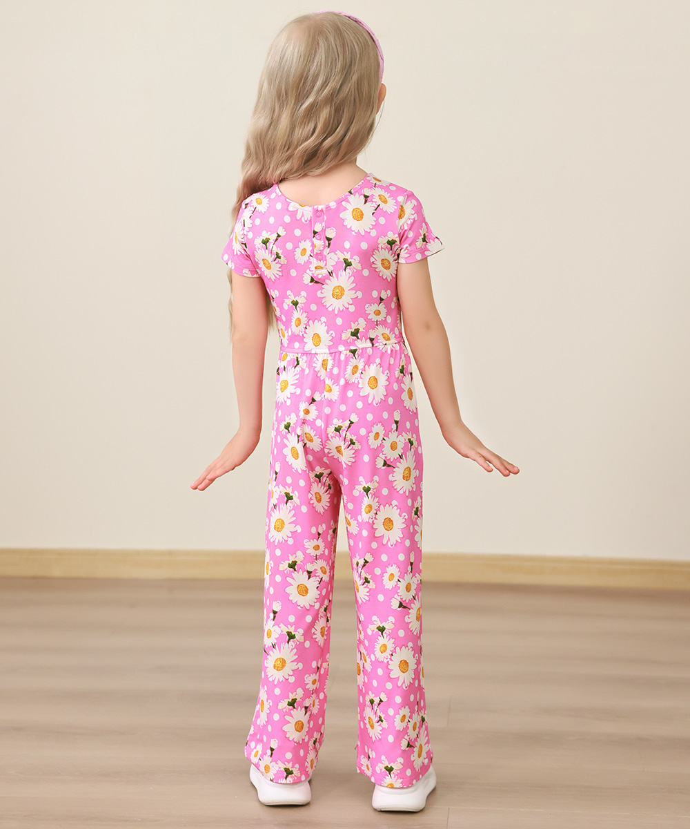 Preschool Girls Flowers Bamboo Outfits