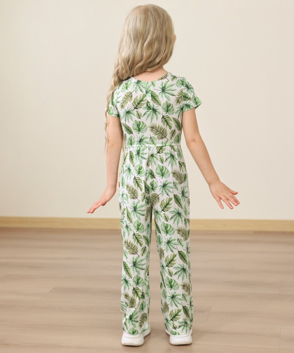 Preschool Girls Flowers Bamboo Outfits