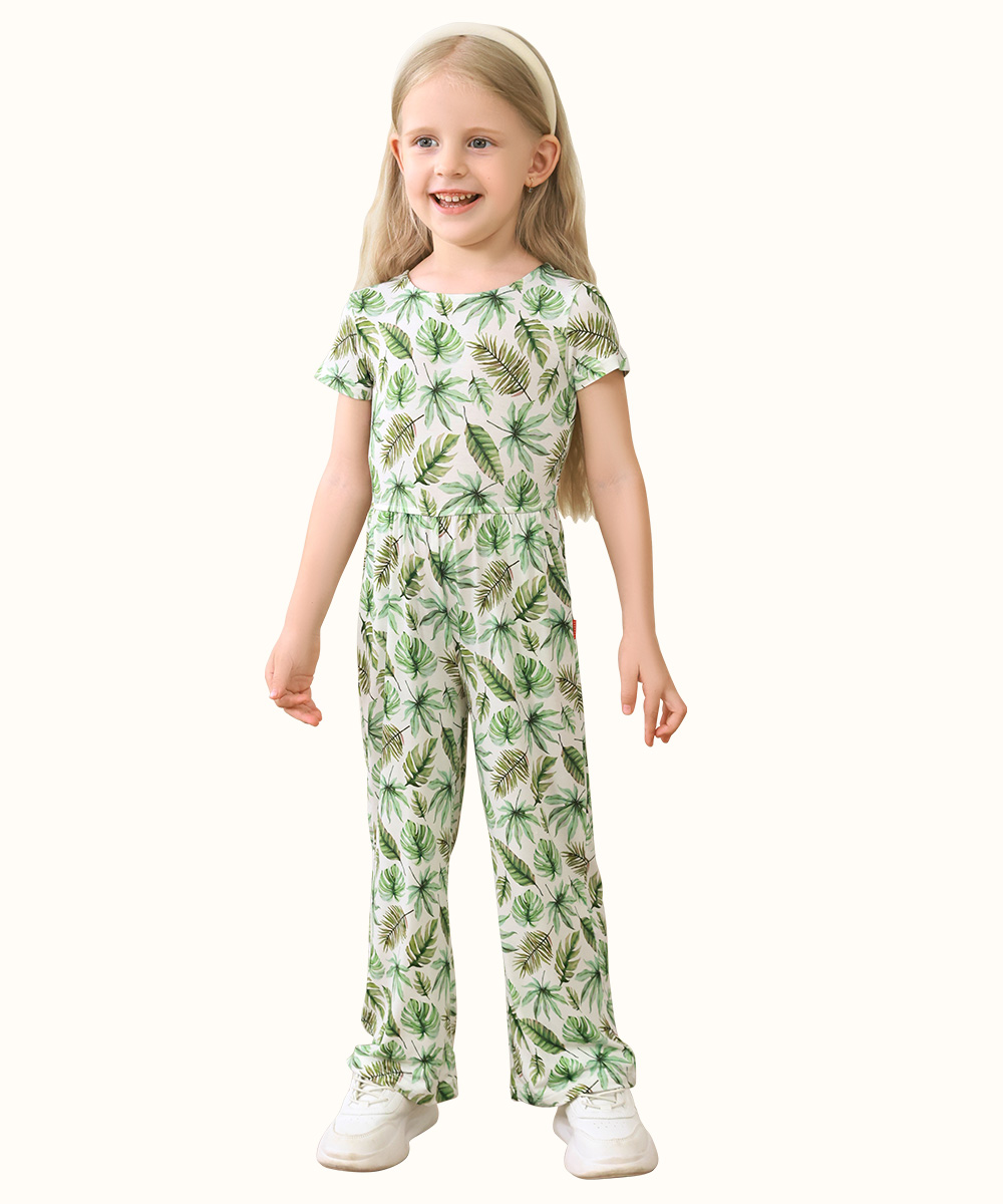 Preschool Girls Flowers Bamboo Outfits