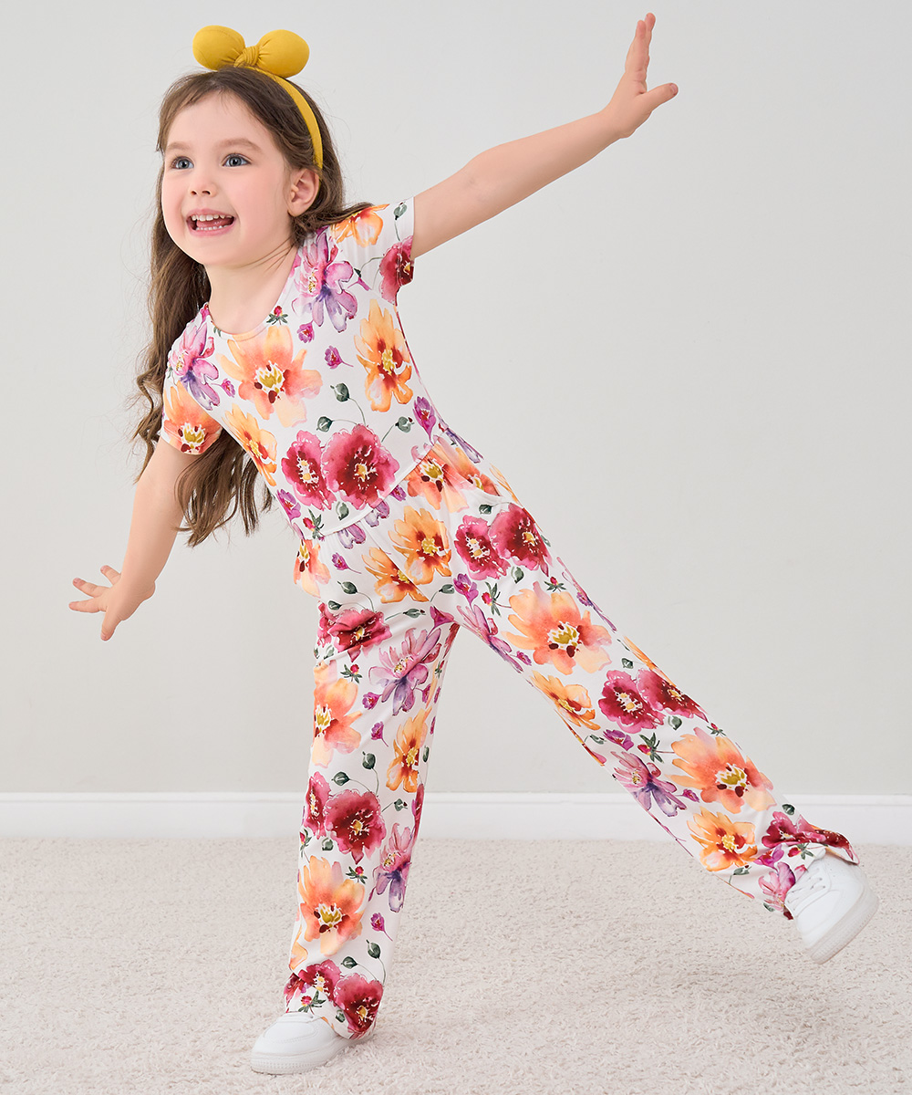 Preschool Girls Short Sleeve Bamboo Outfits