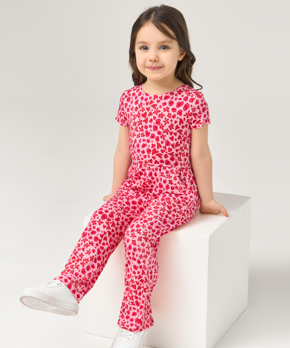 Preschool Girls Short Sleeve Bamboo Outfits