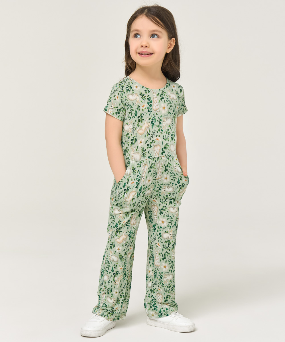 Preschool Girls Short Sleeve Bamboo Outfits