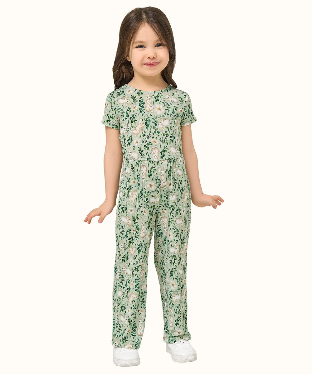 Preschool Girls Short Sleeve Bamboo Outfits