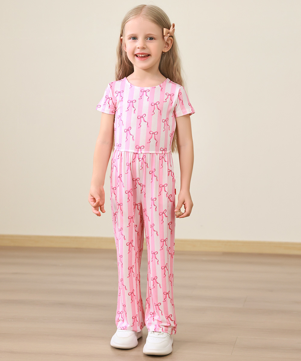 Preschool Girls Flowers Bamboo Outfits