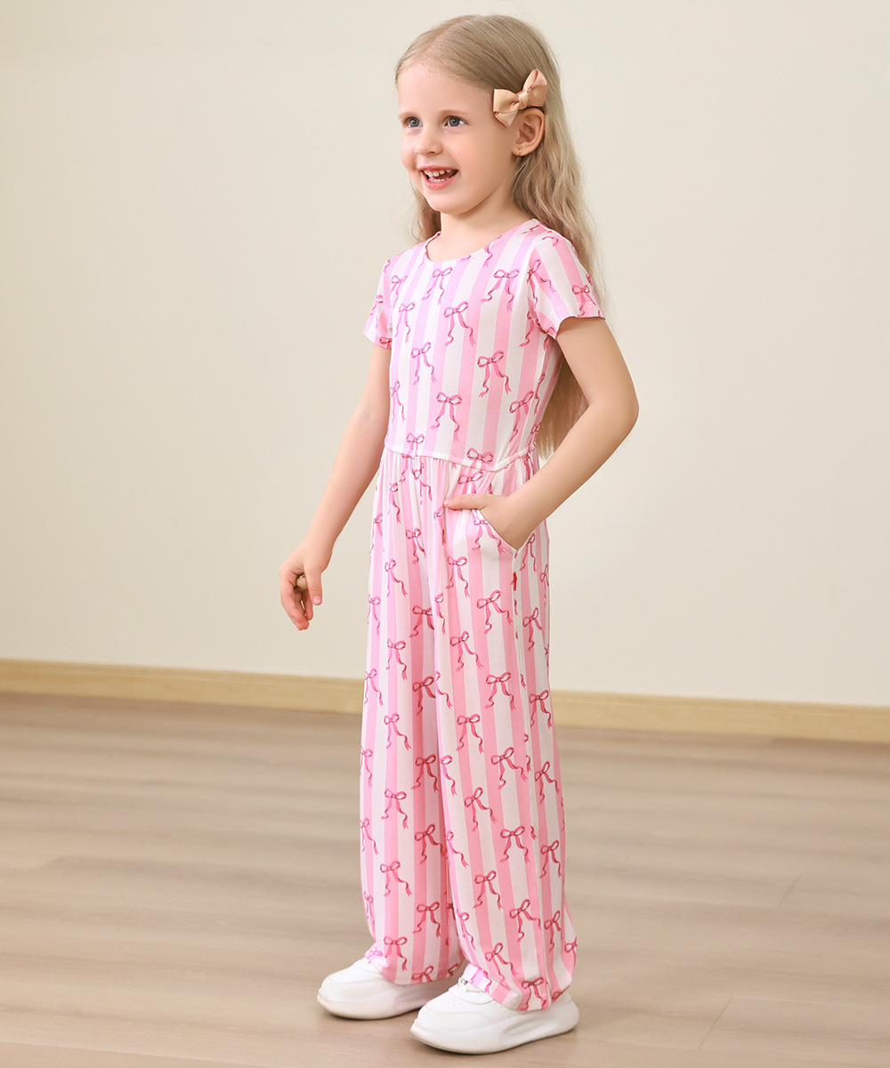 Preschool Girls Flowers Bamboo Outfits