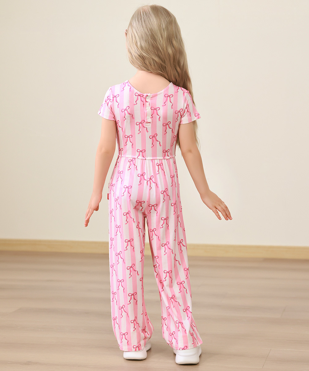 Preschool Girls Flowers Bamboo Outfits