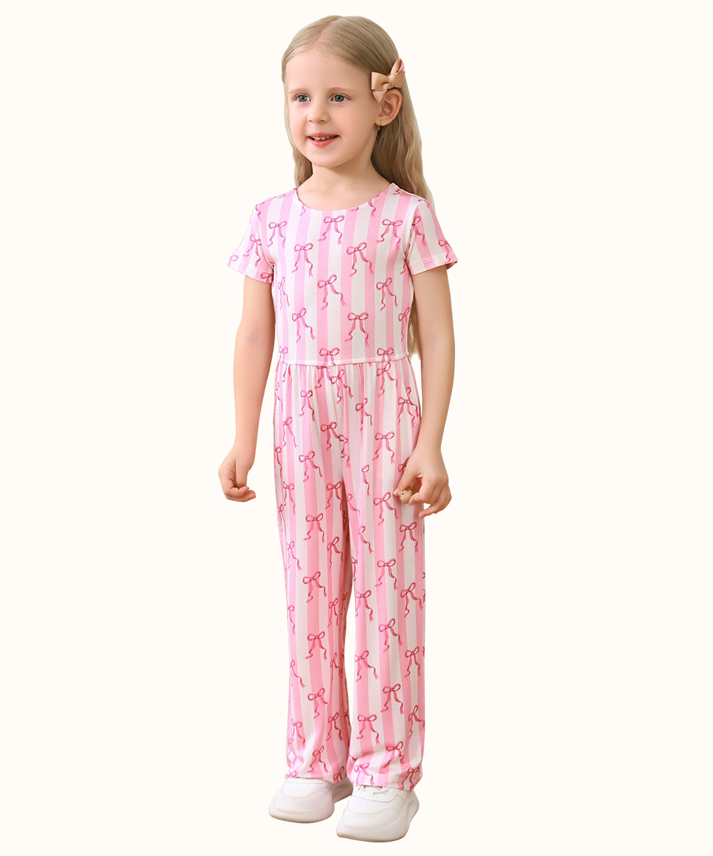 Preschool Girls Flowers Bamboo Outfits
