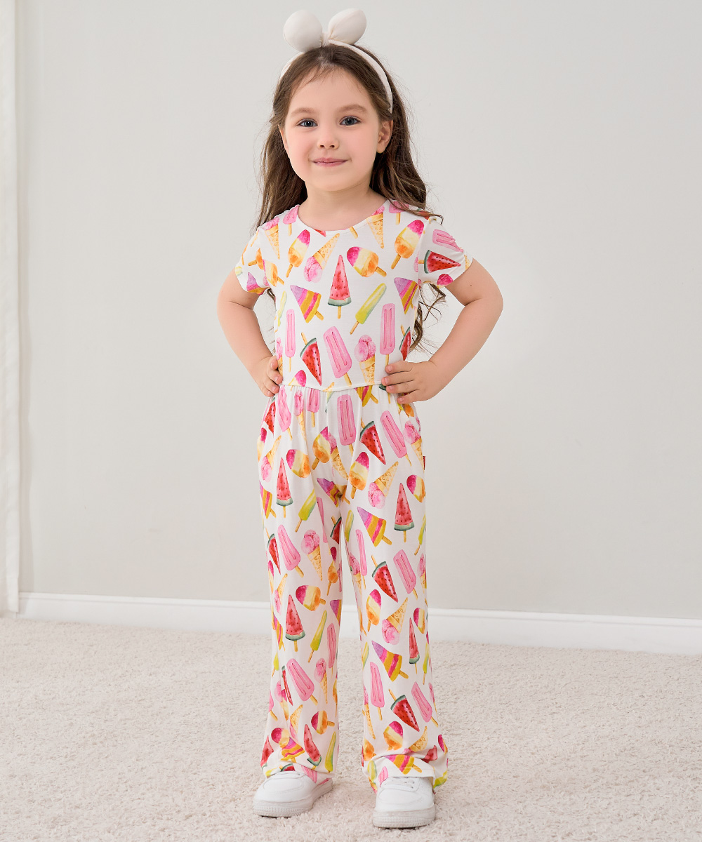 Preschool Girls Short Sleeve Bamboo Outfits