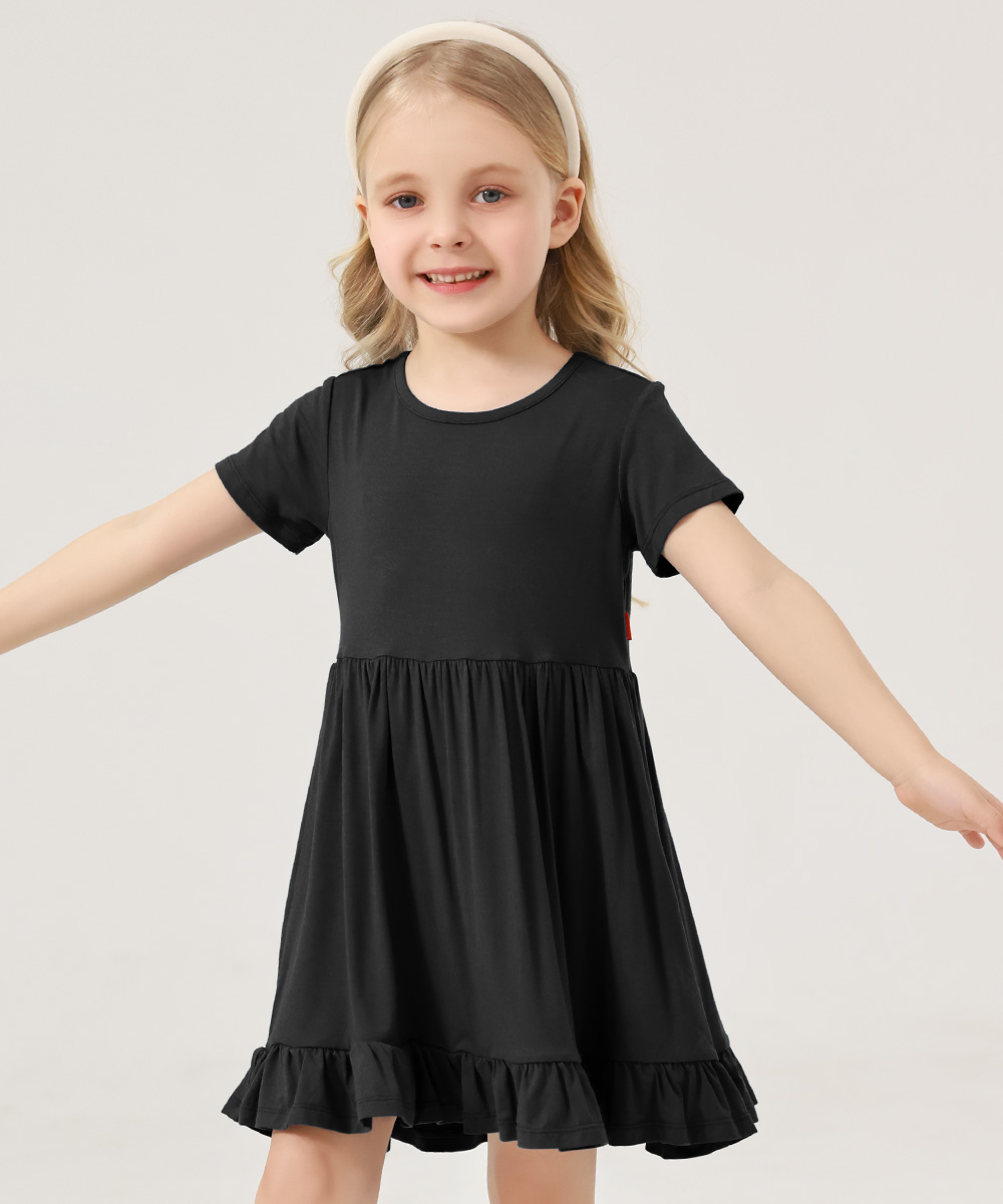 Toddler Girls Short Sleeve Summer Dresses