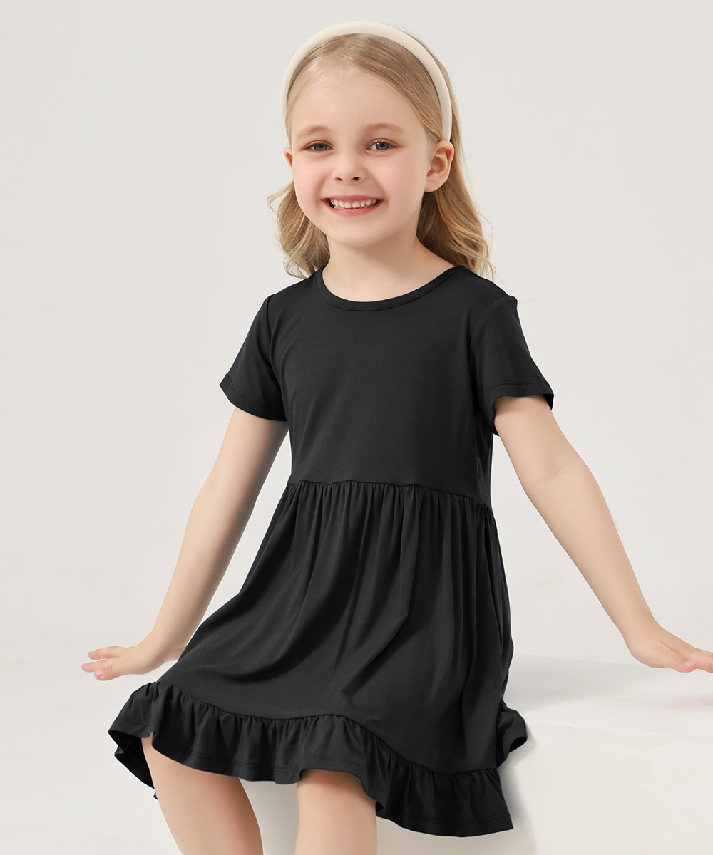 Toddler Girls Short Sleeve Summer Dresses