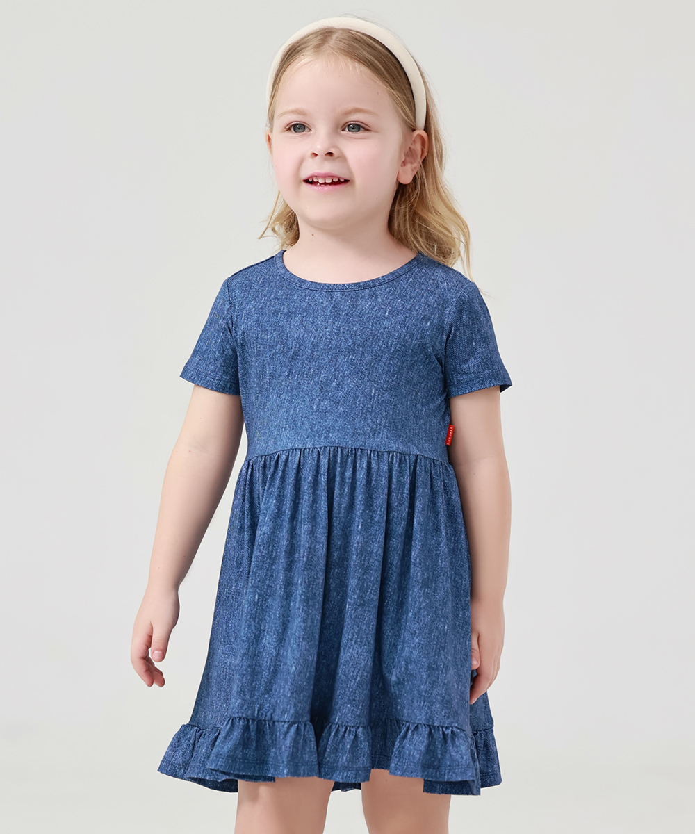 Toddler Girls Short Sleeve Summer Dresses