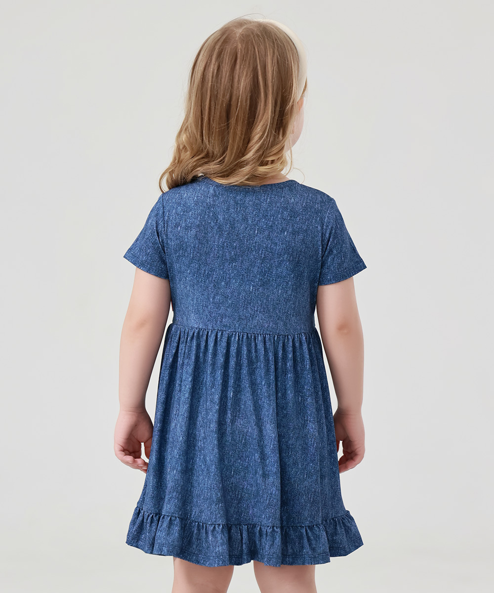 Toddler Girls Short Sleeve Summer Dresses