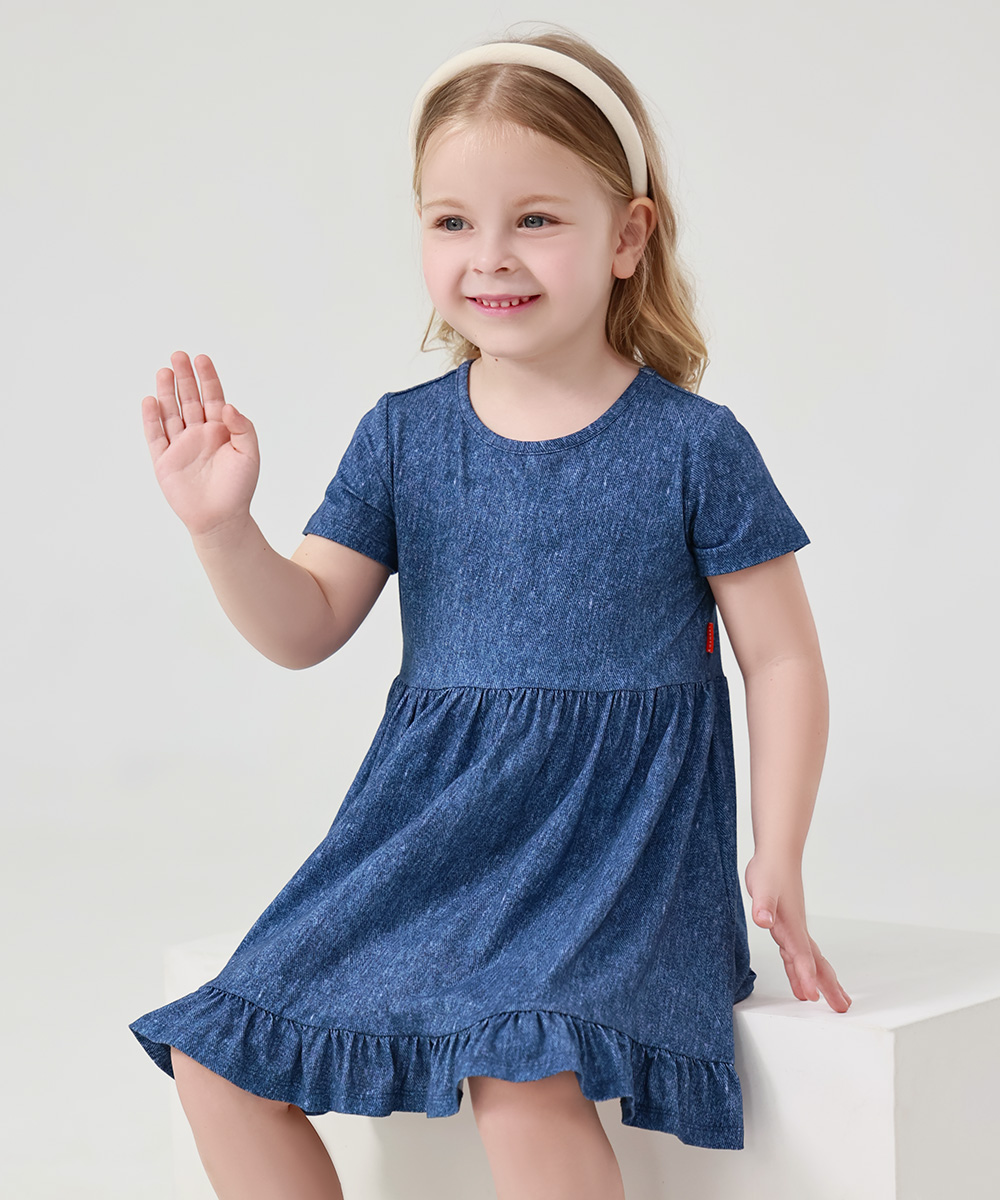 Toddler Girls Short Sleeve Summer Dresses