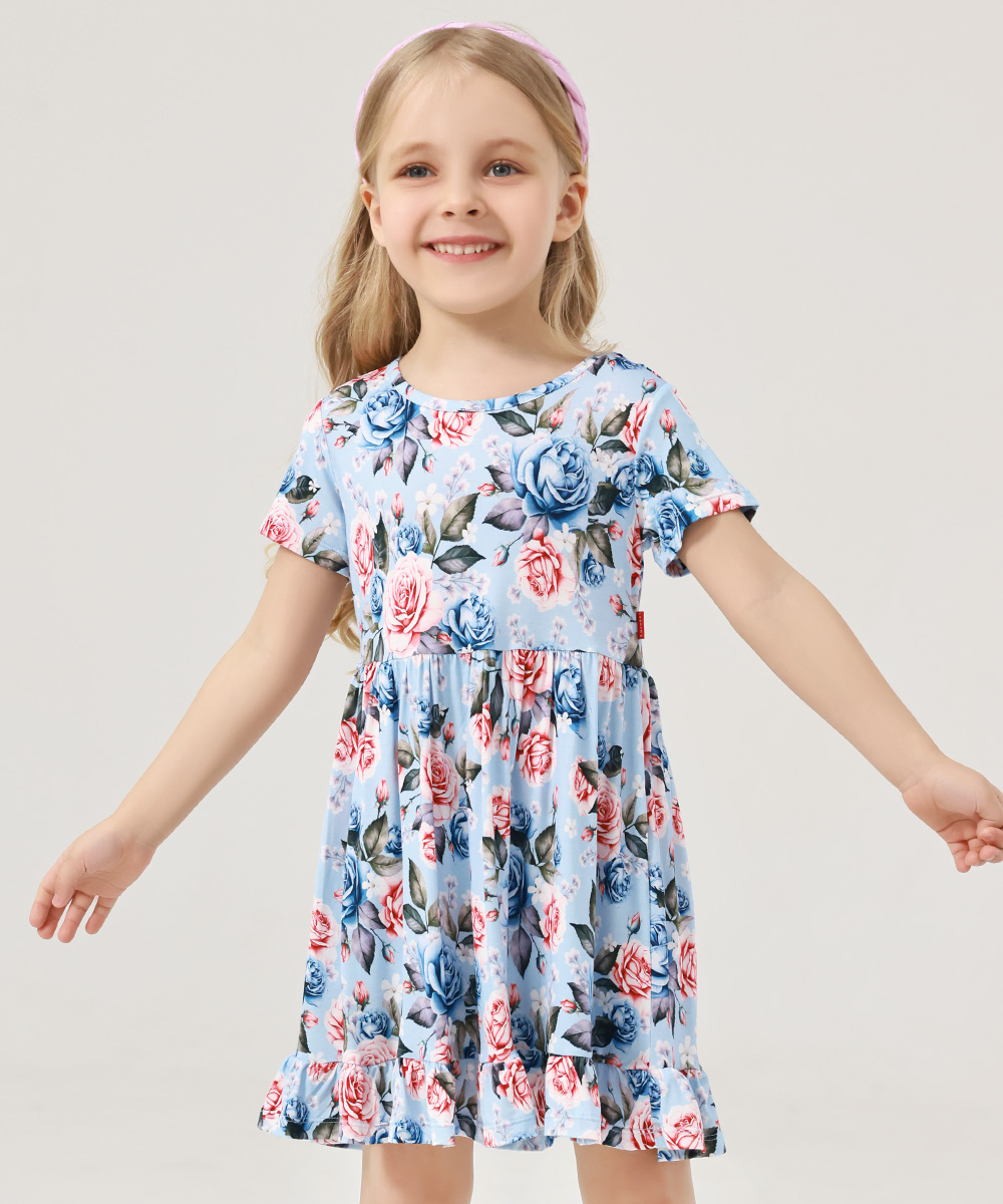 Toddler Girls Short Sleeve Bamboo Dress
