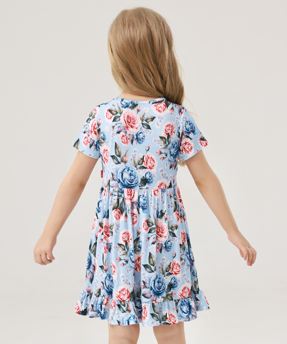 Toddler Girls Short Sleeve Bamboo Dress