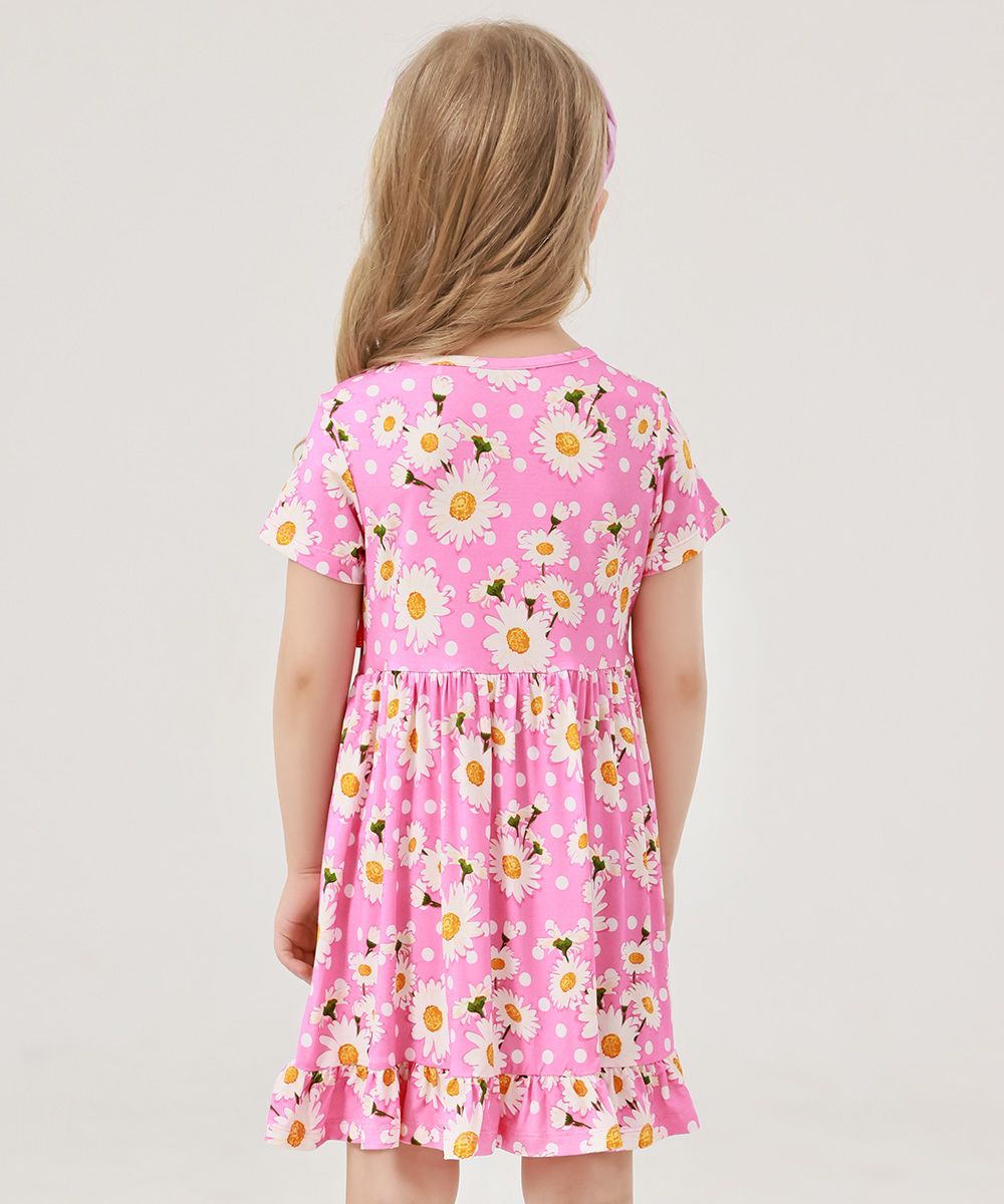 Toddler Girls Short Sleeve Bamboo Dress