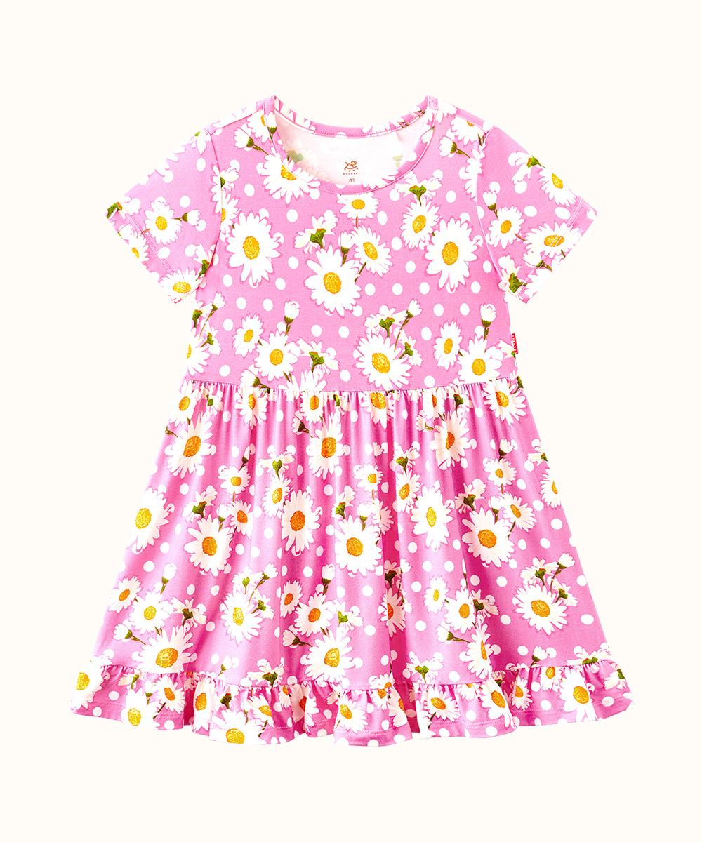 Toddler Girls Short Sleeve Bamboo Dress