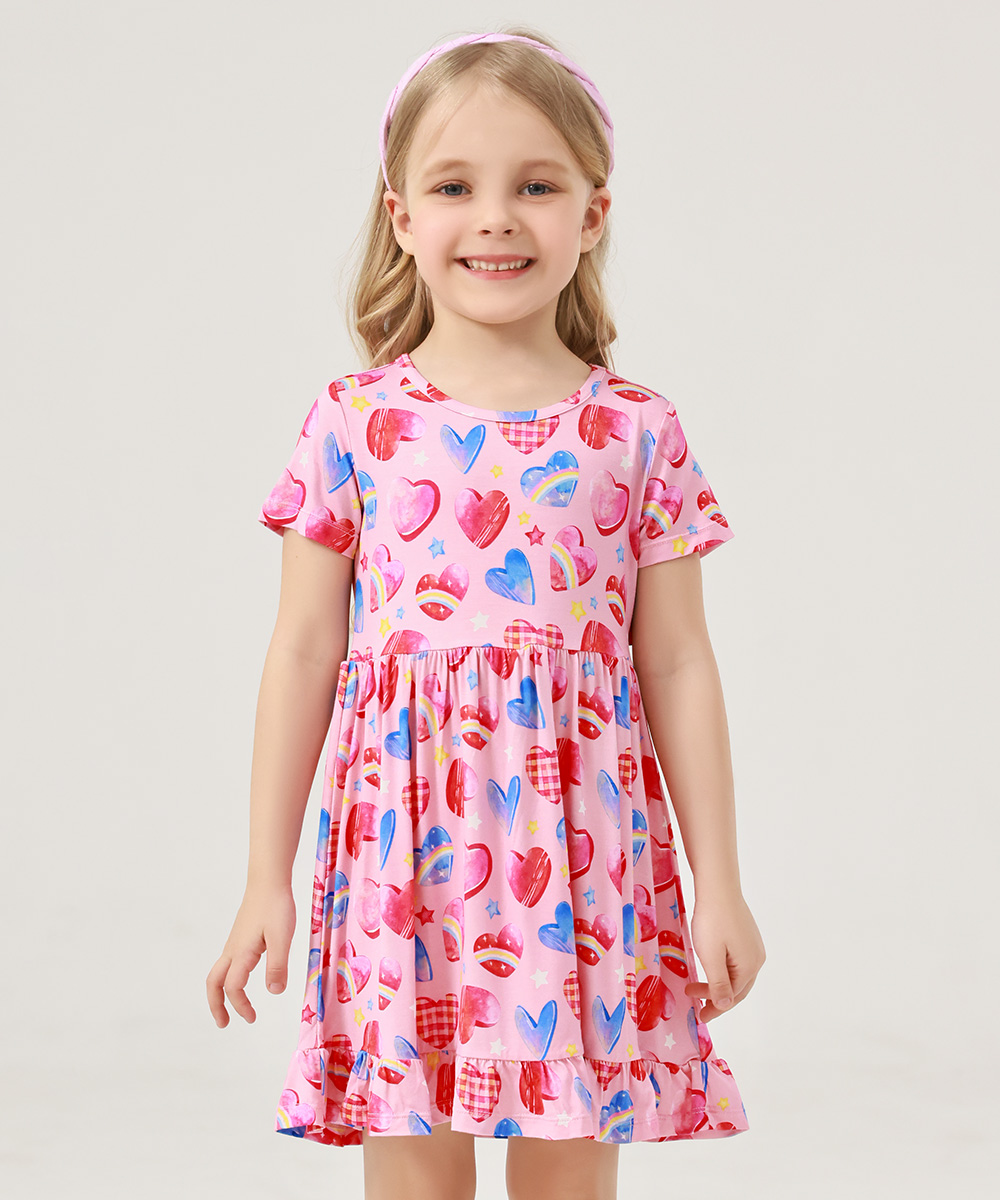 Toddler Girls Short Sleeve Bamboo Dress