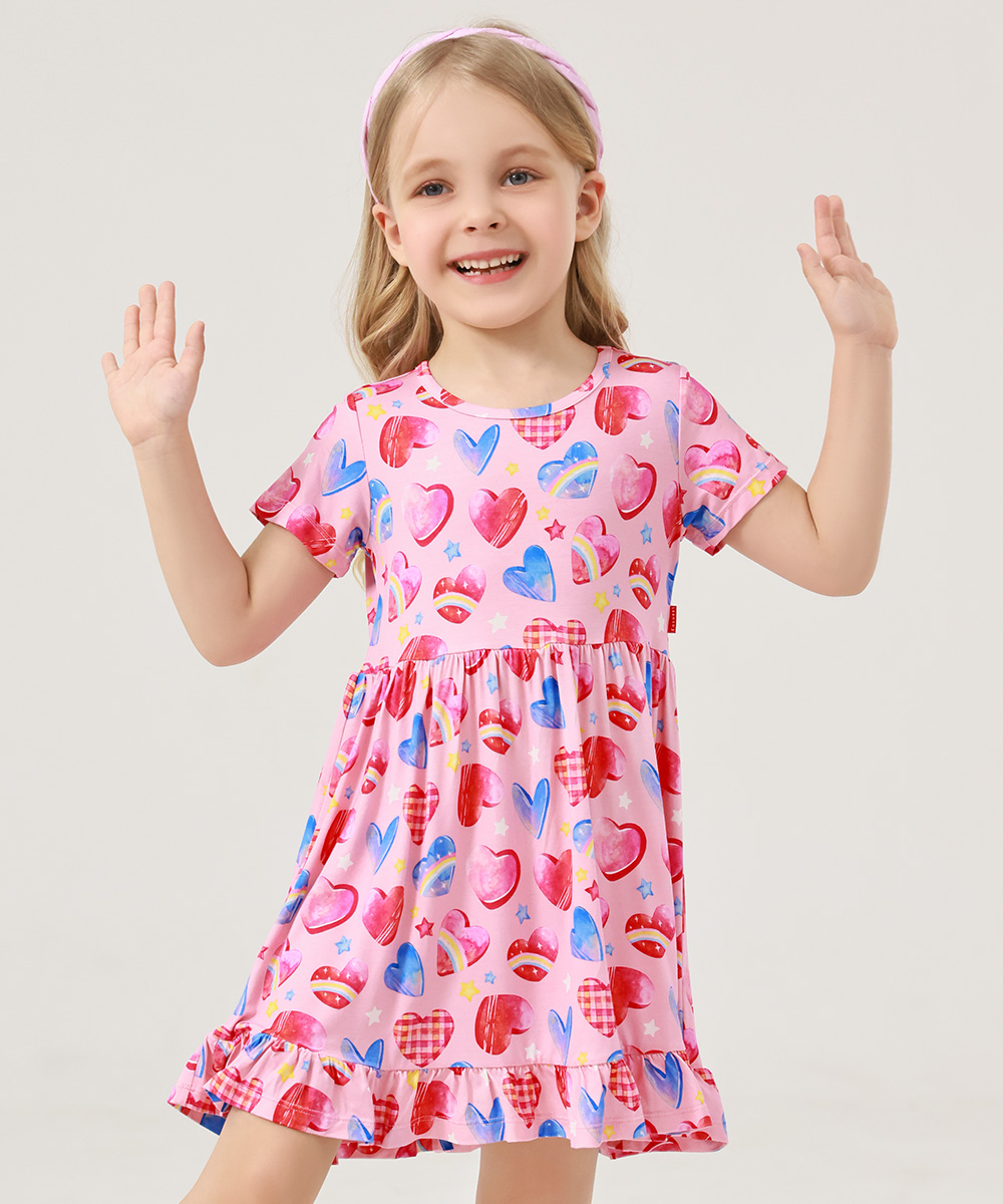Toddler Girls Short Sleeve Bamboo Dress