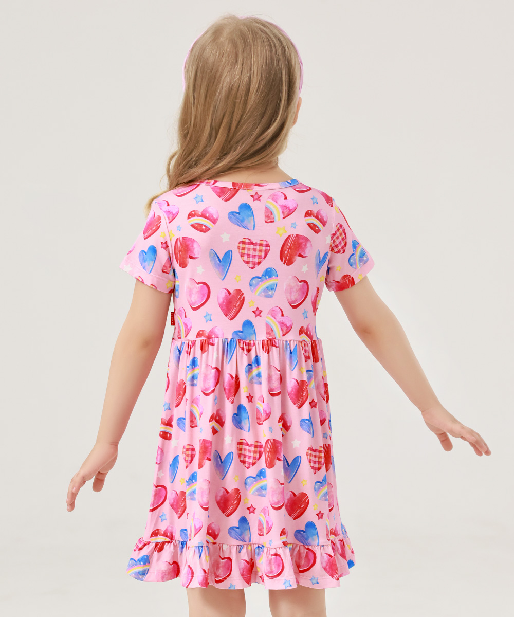 Toddler Girls Short Sleeve Bamboo Dress
