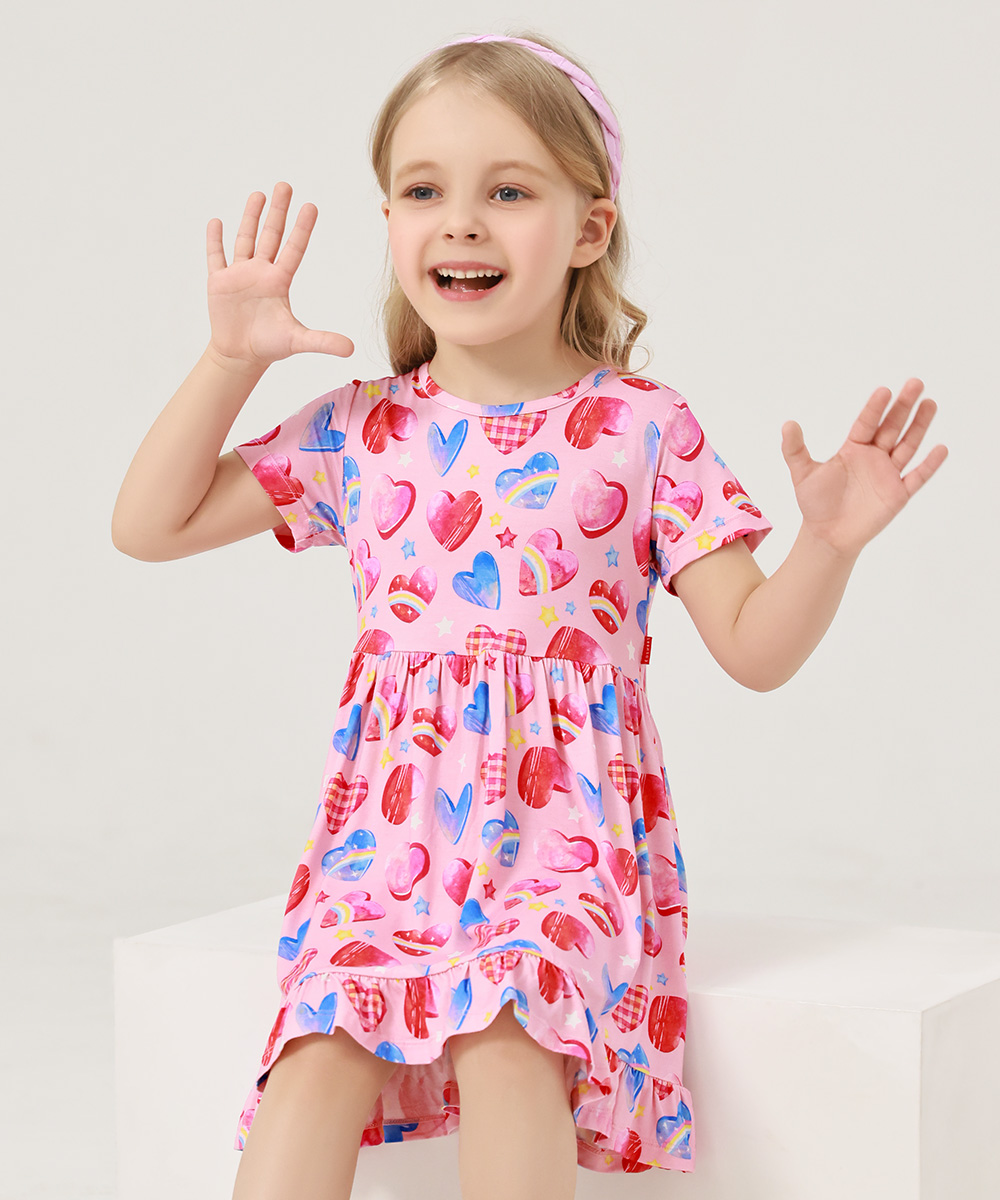 Toddler Girls Short Sleeve Bamboo Dress