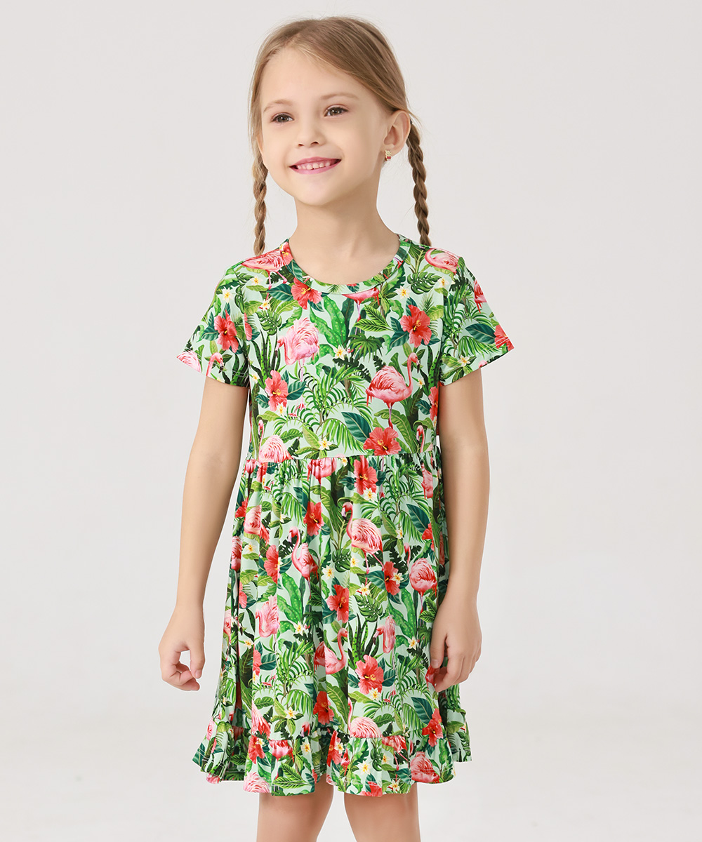 Toddler Girls Short Sleeve Bamboo Dress