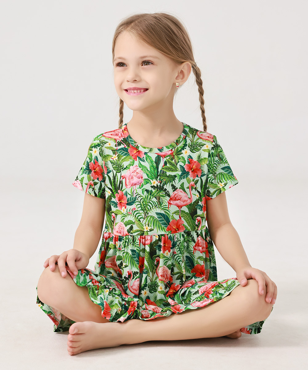 Toddler Girls Short Sleeve Bamboo Dress