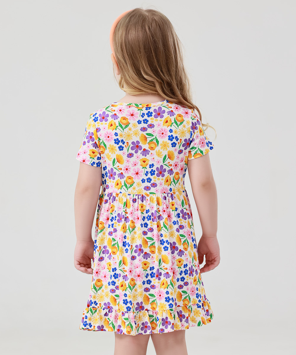 Toddler Girls Short Sleeve Summer Dresses