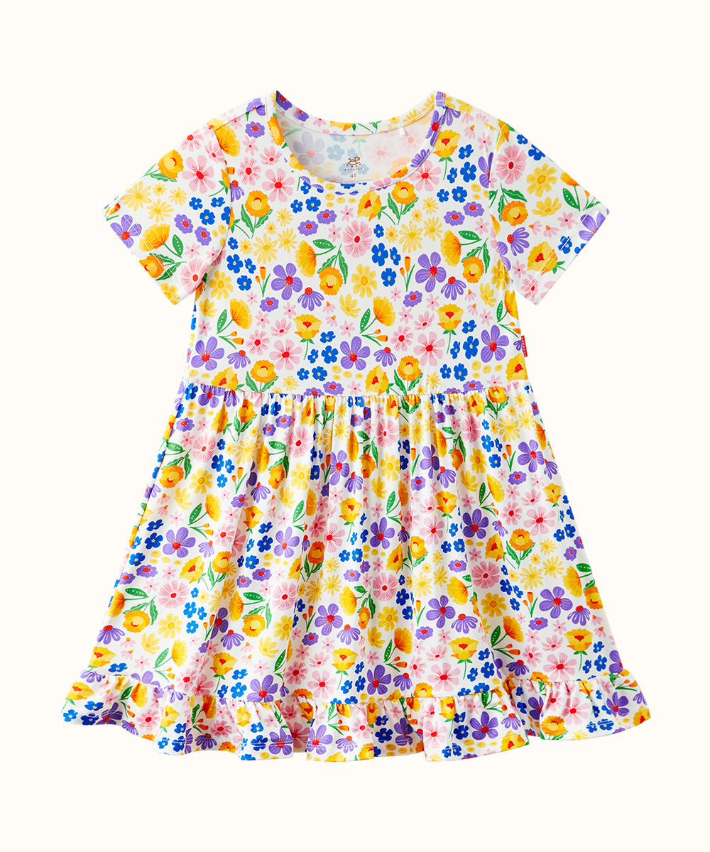 Toddler Girls Short Sleeve Summer Dresses