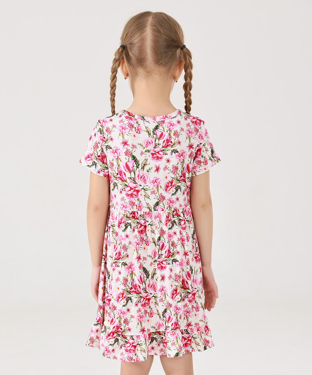 Toddler Girls Short Sleeve Bamboo Dress