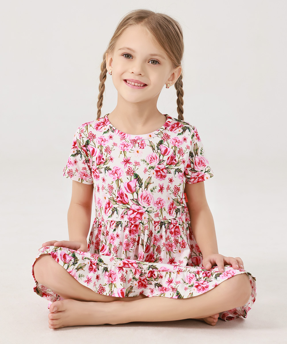 Toddler Girls Short Sleeve Bamboo Dress