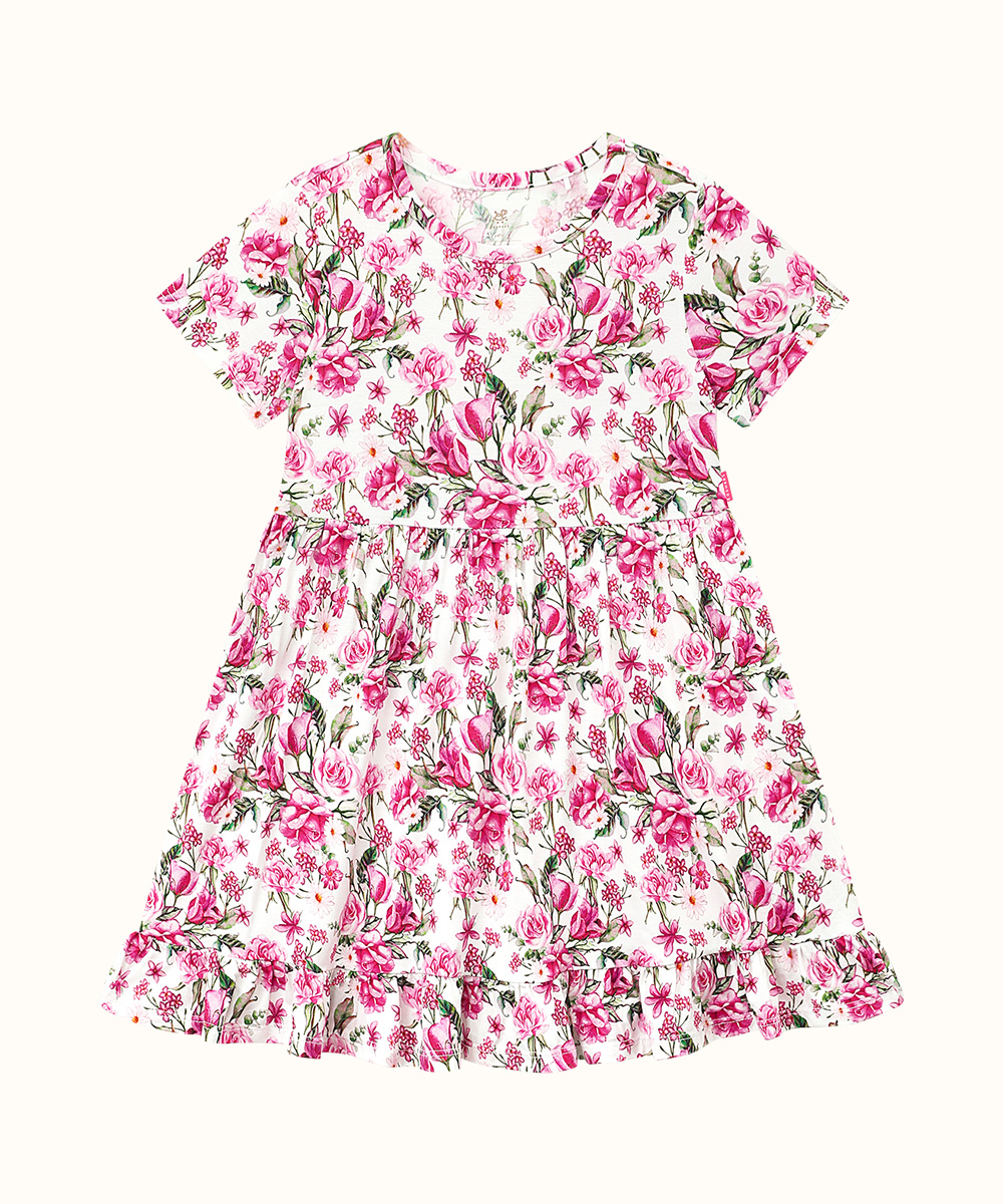 Toddler Girls Short Sleeve Bamboo Dress