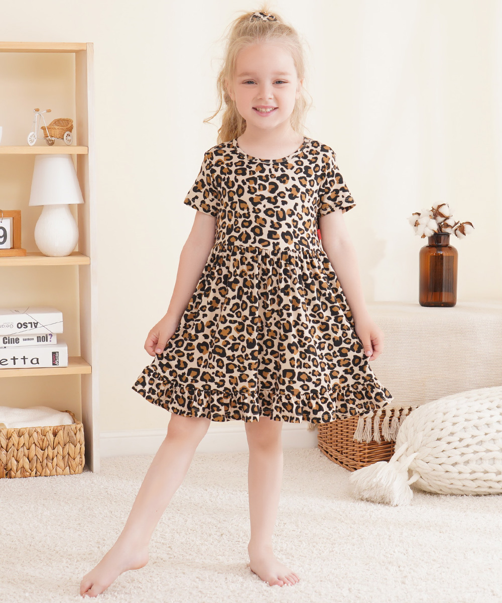 Toddler Girls Short Sleeve Summer Dresses