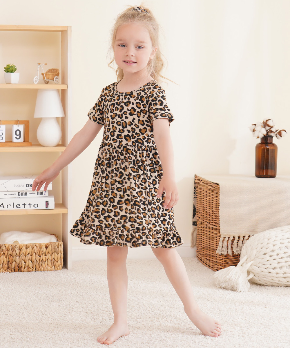 Toddler Girls Short Sleeve Summer Dresses