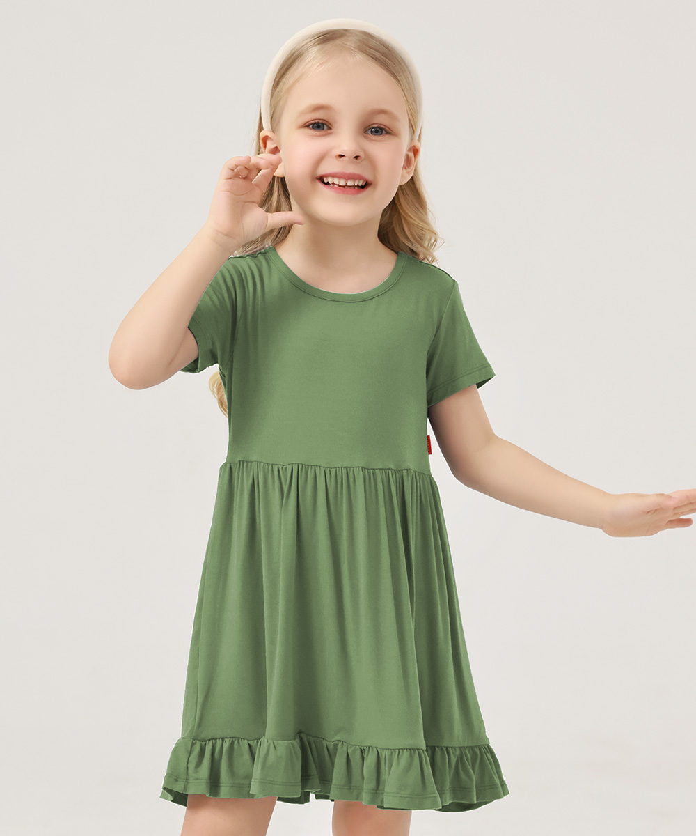 Toddler Girls Short Sleeve Summer Dresses