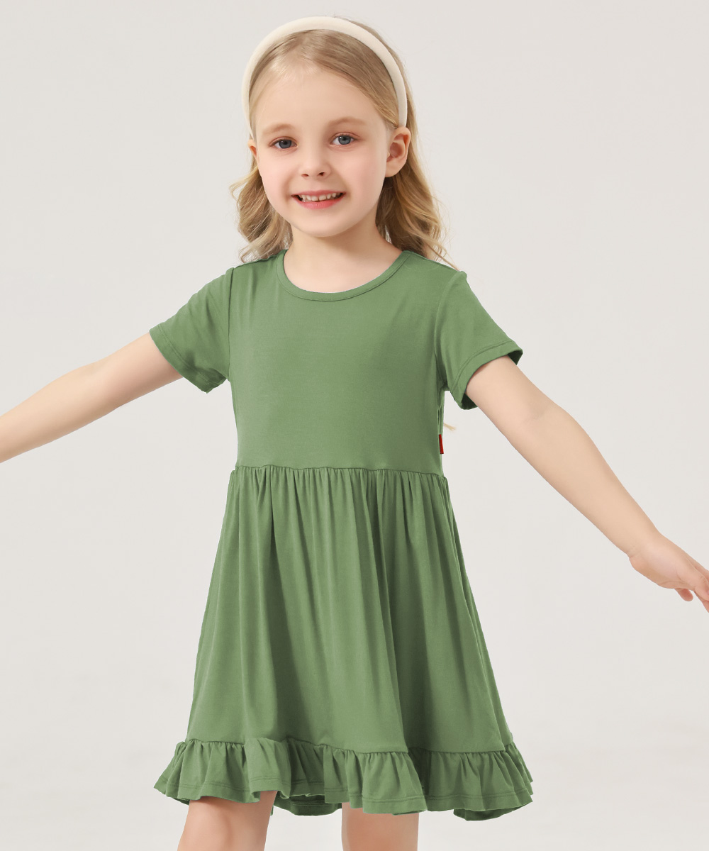 Toddler Girls Short Sleeve Summer Dresses