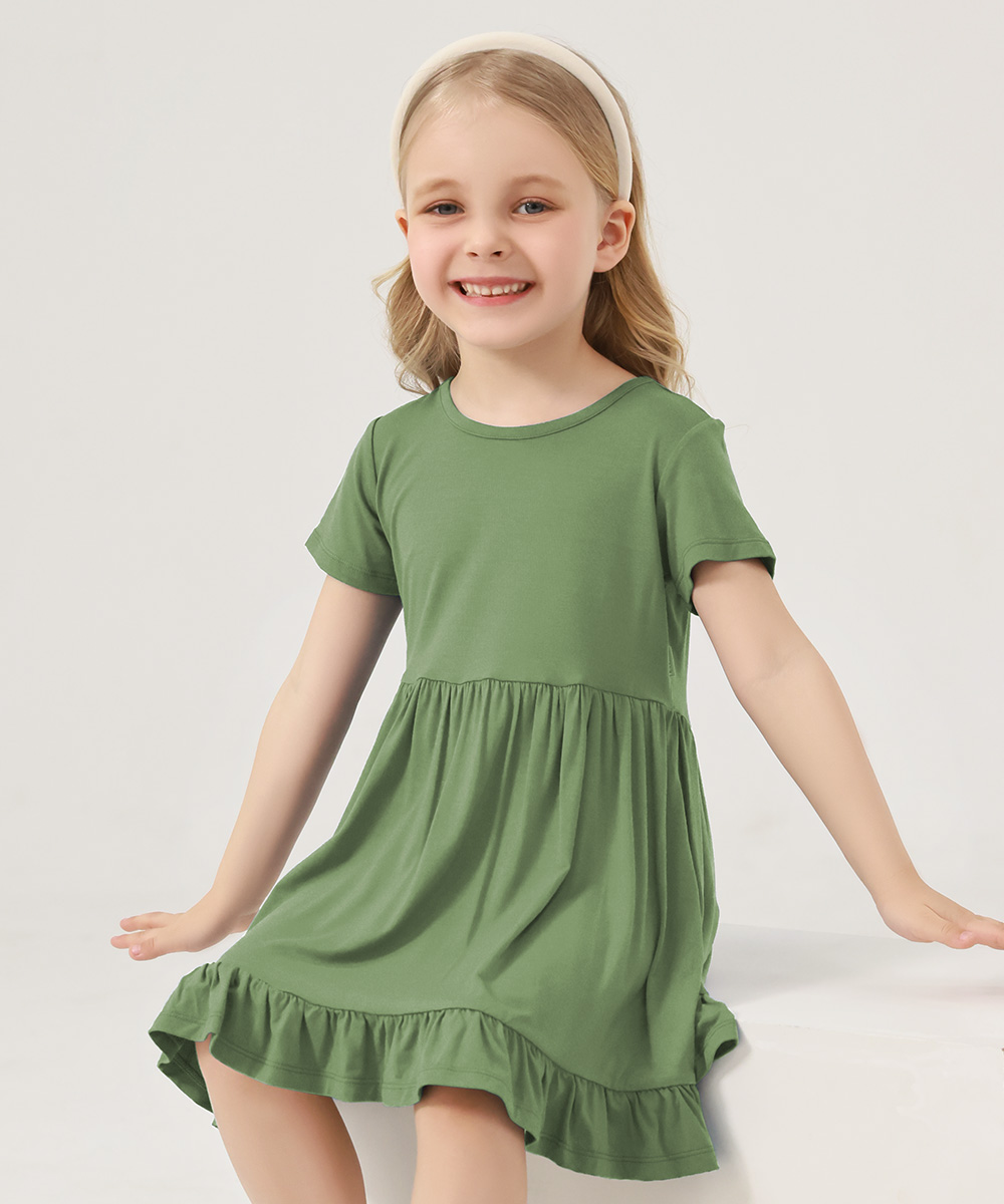 Toddler Girls Short Sleeve Summer Dresses