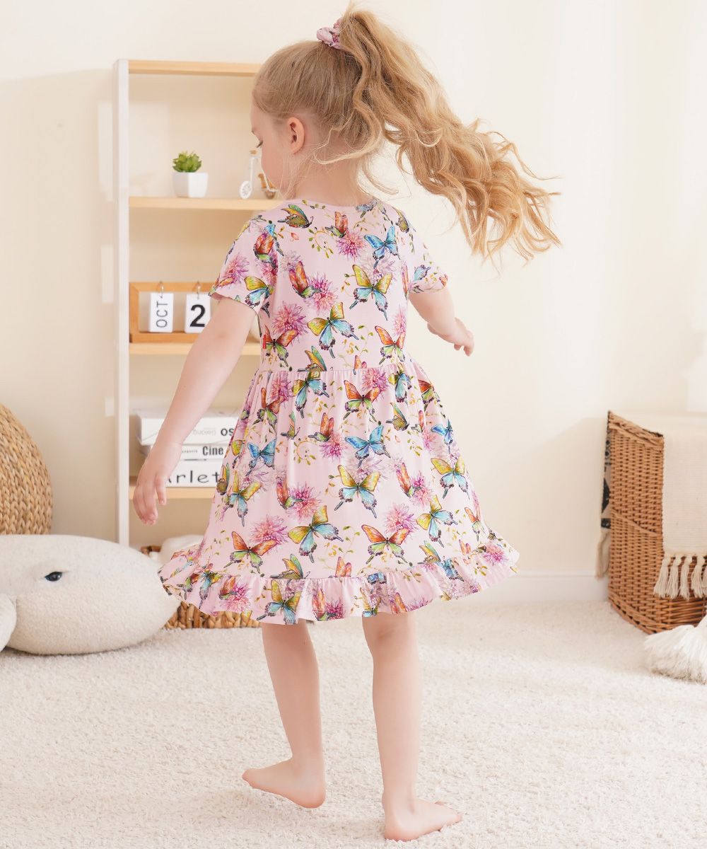 Toddler Girls Short Sleeve Summer Dresses