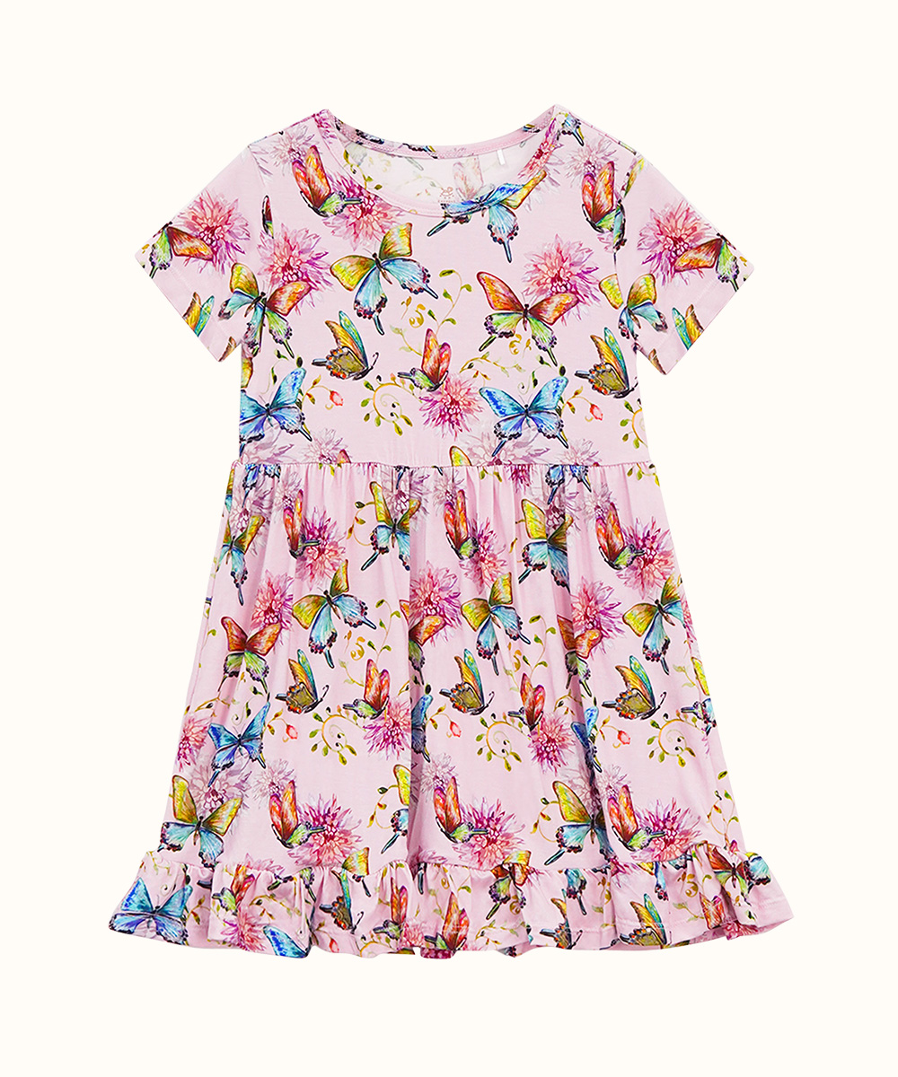 Toddler Girls Short Sleeve Summer Dresses