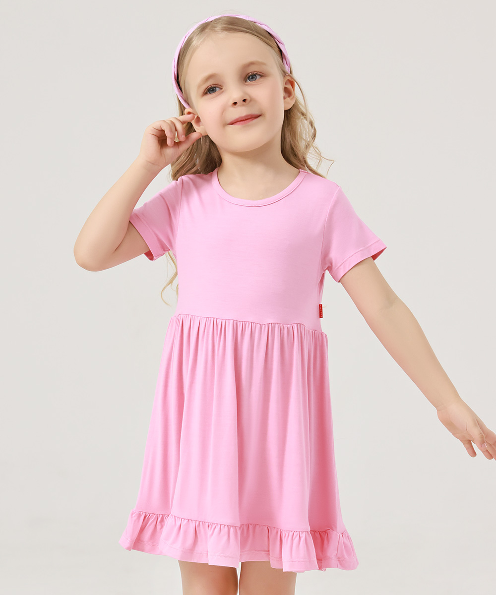 Toddler Girls Short Sleeve Summer Dresses
