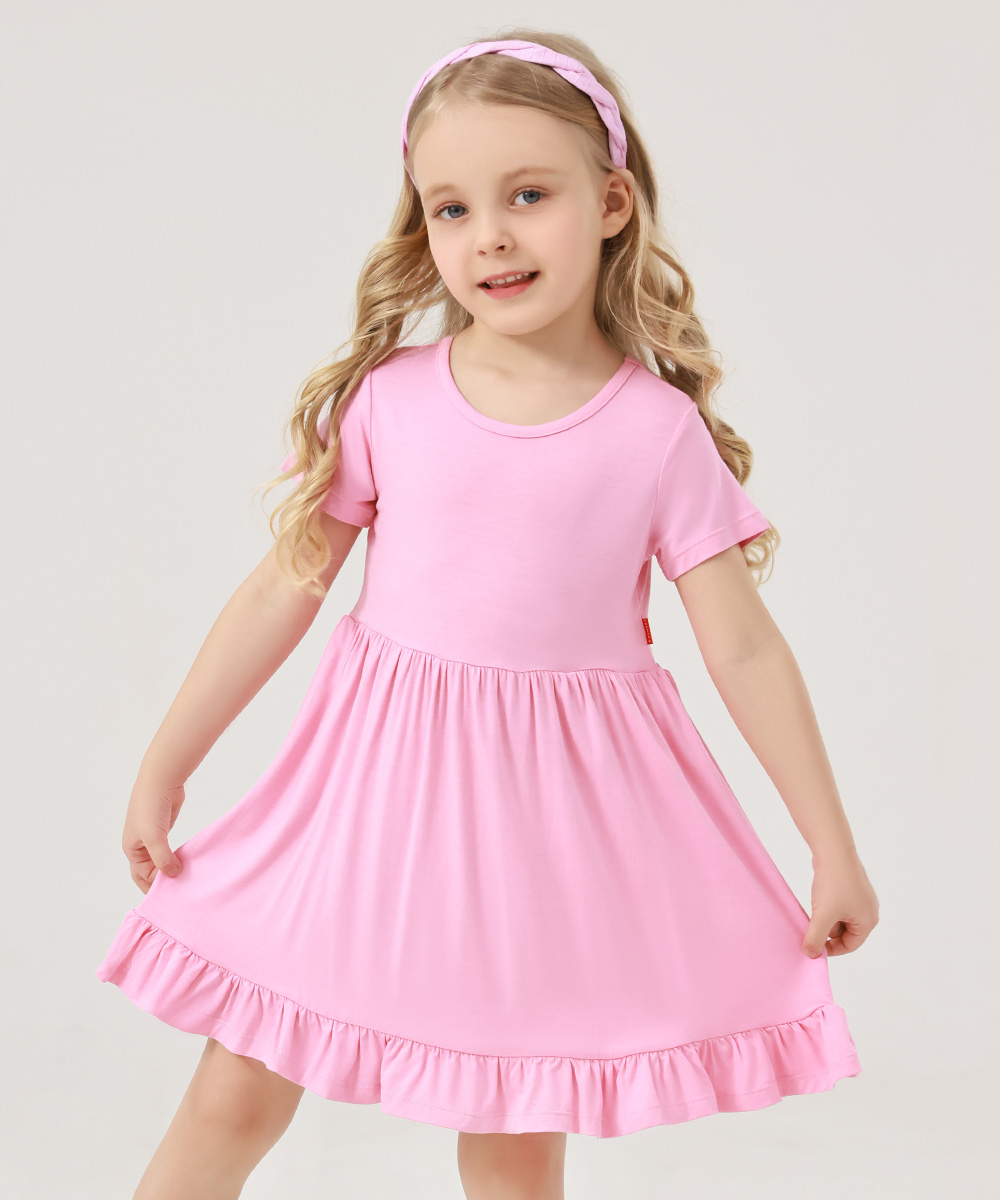 Toddler Girls Short Sleeve Summer Dresses