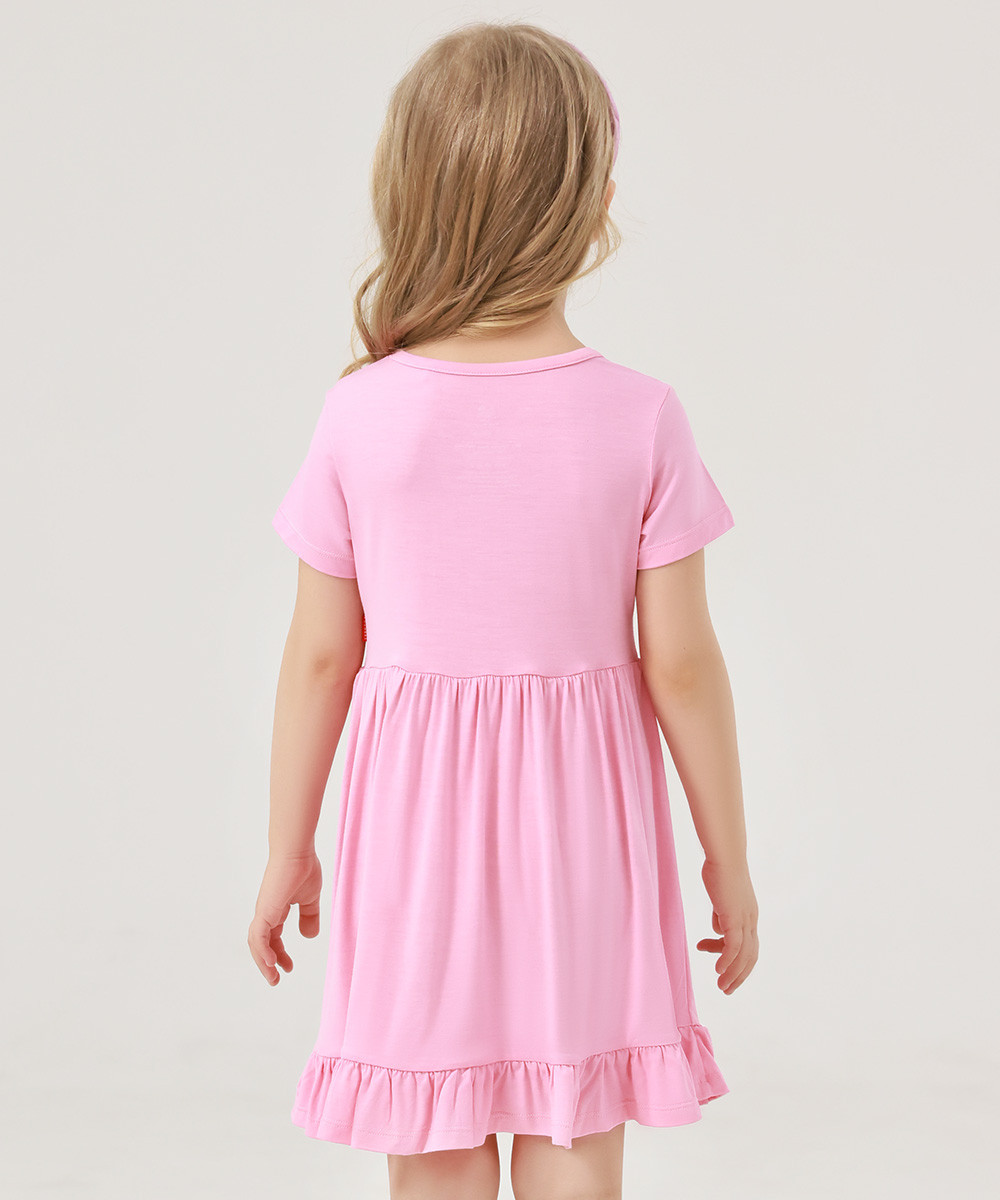 Toddler Girls Short Sleeve Summer Dresses