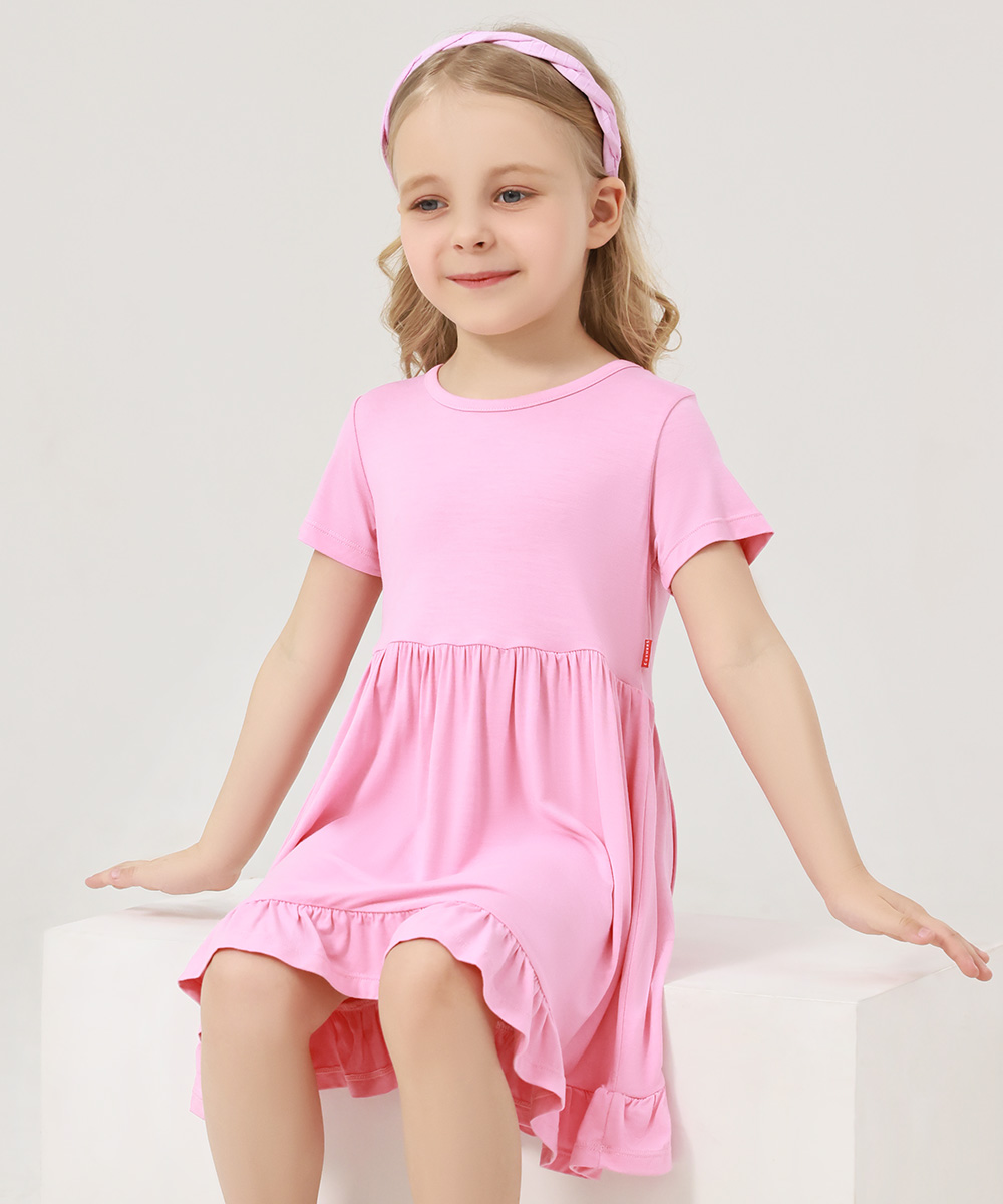 Toddler Girls Short Sleeve Summer Dresses