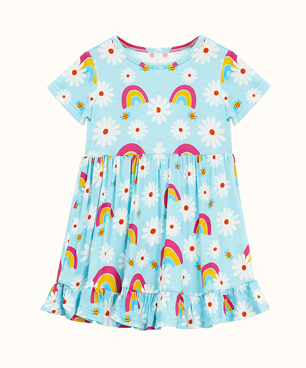 Toddler Girls Short Sleeve Bamboo Dress