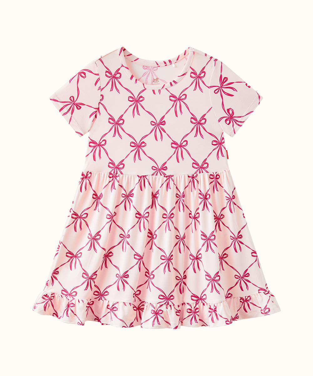 Toddler Girls Short Sleeve Summer Dresses