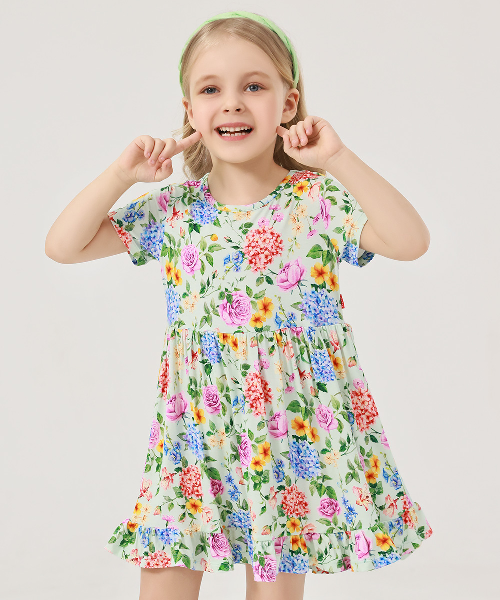 Toddler Girls Short Sleeve Summer Dresses