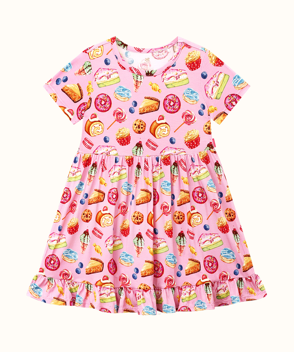 Toddler Girls Short Sleeve Bamboo Dress