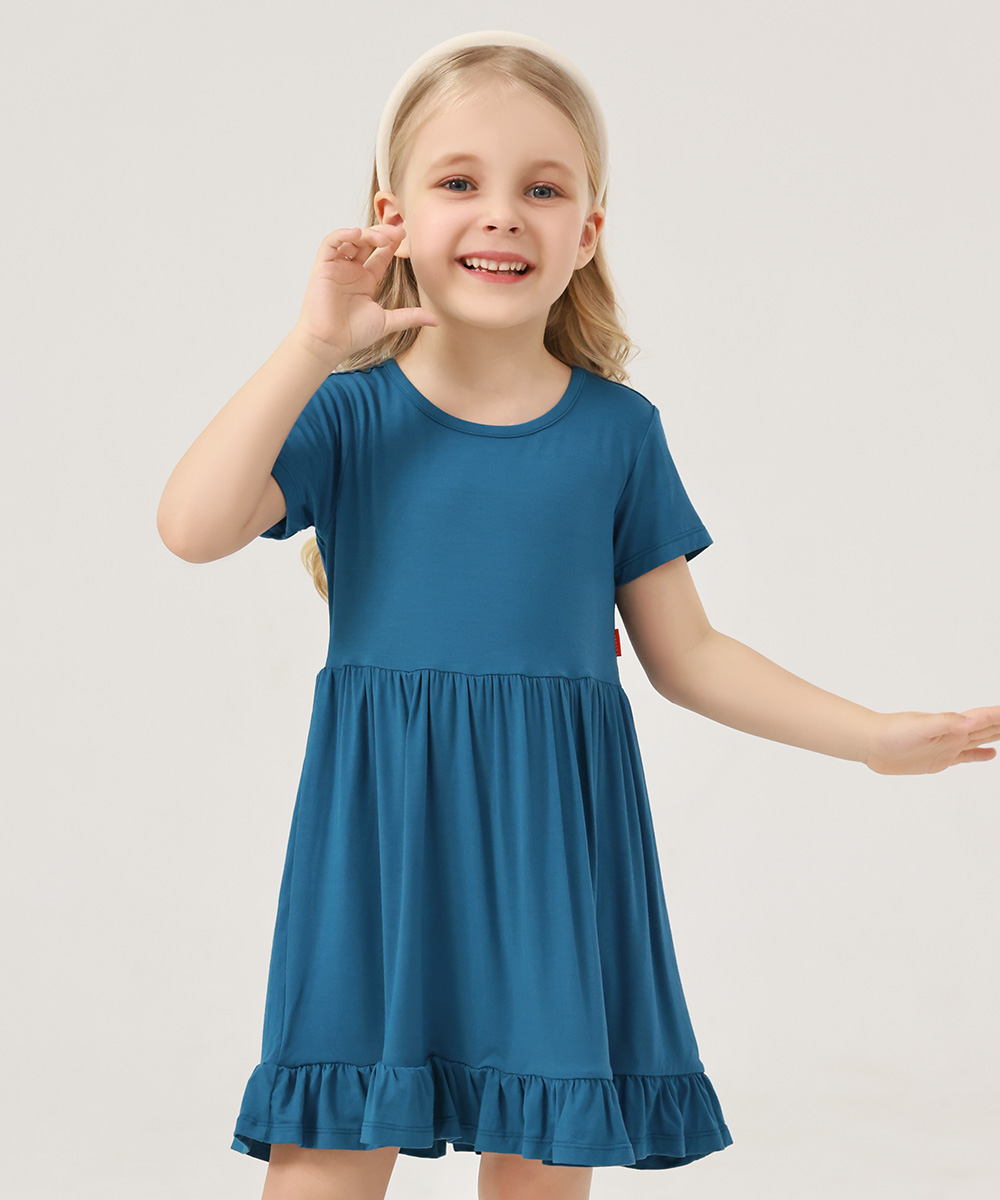 Toddler Girls Short Sleeve Summer Dresses