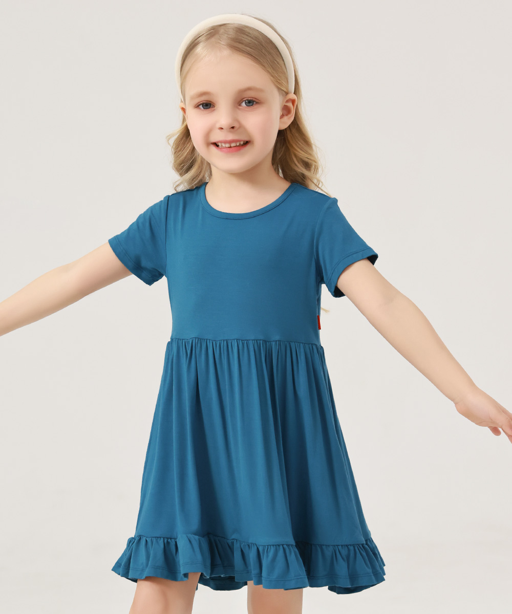 Toddler Girls Short Sleeve Summer Dresses