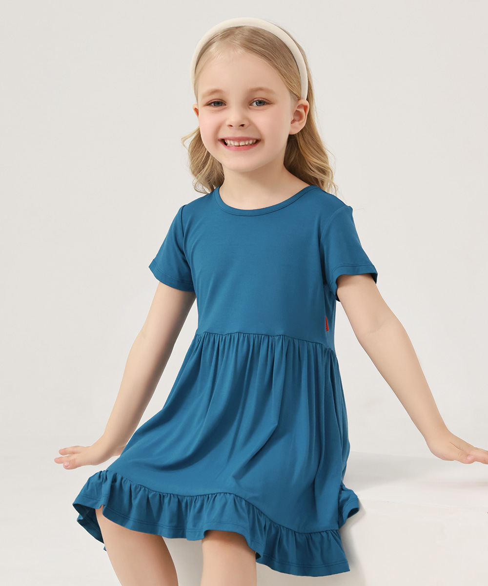 Toddler Girls Short Sleeve Summer Dresses